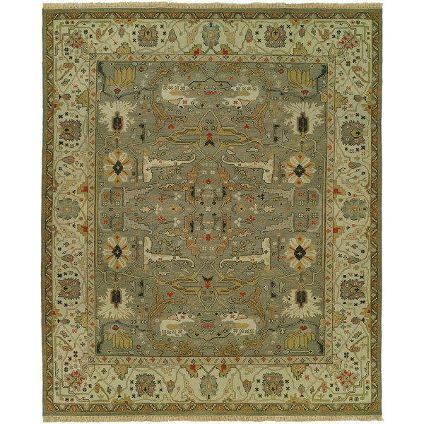 Madison Couture Rugs Mayhugh Oriental HandKnotted Flatweave Wool Green Area Rug & Reviews